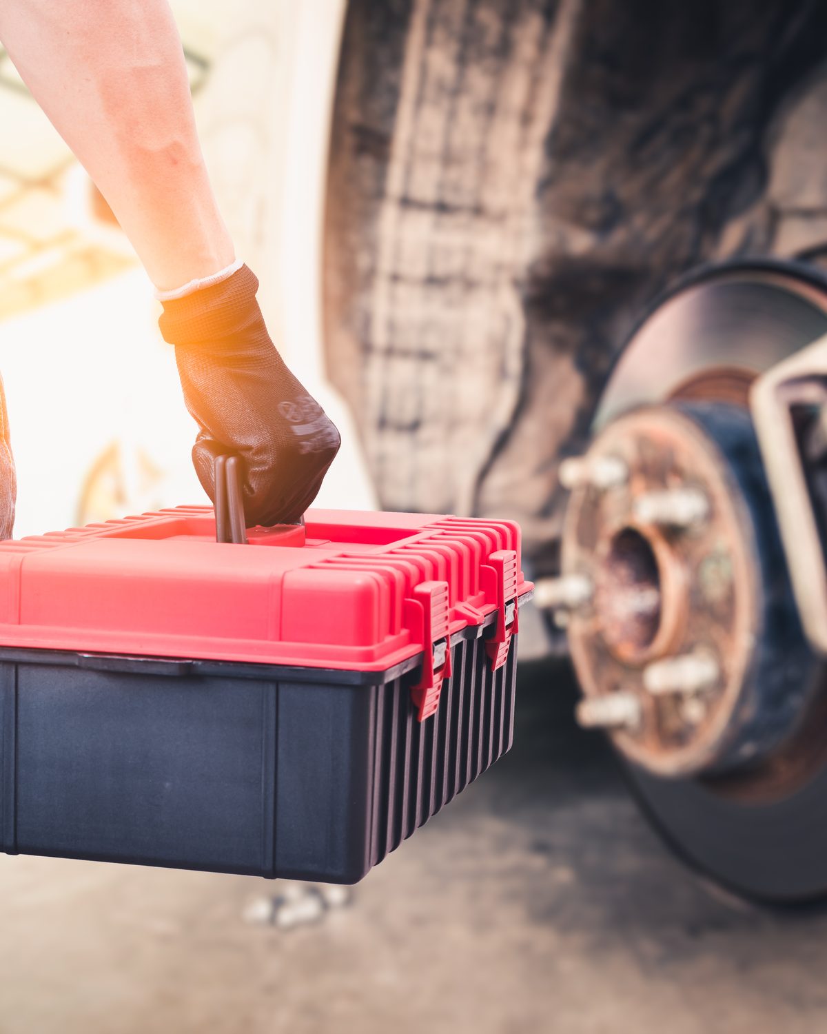 Mobile mechanic working on a vehicle in Jackson
